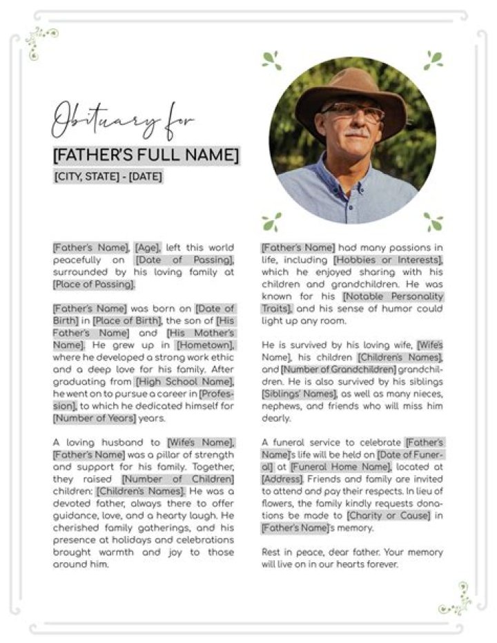 An Obituary Unveiling Life's Journey